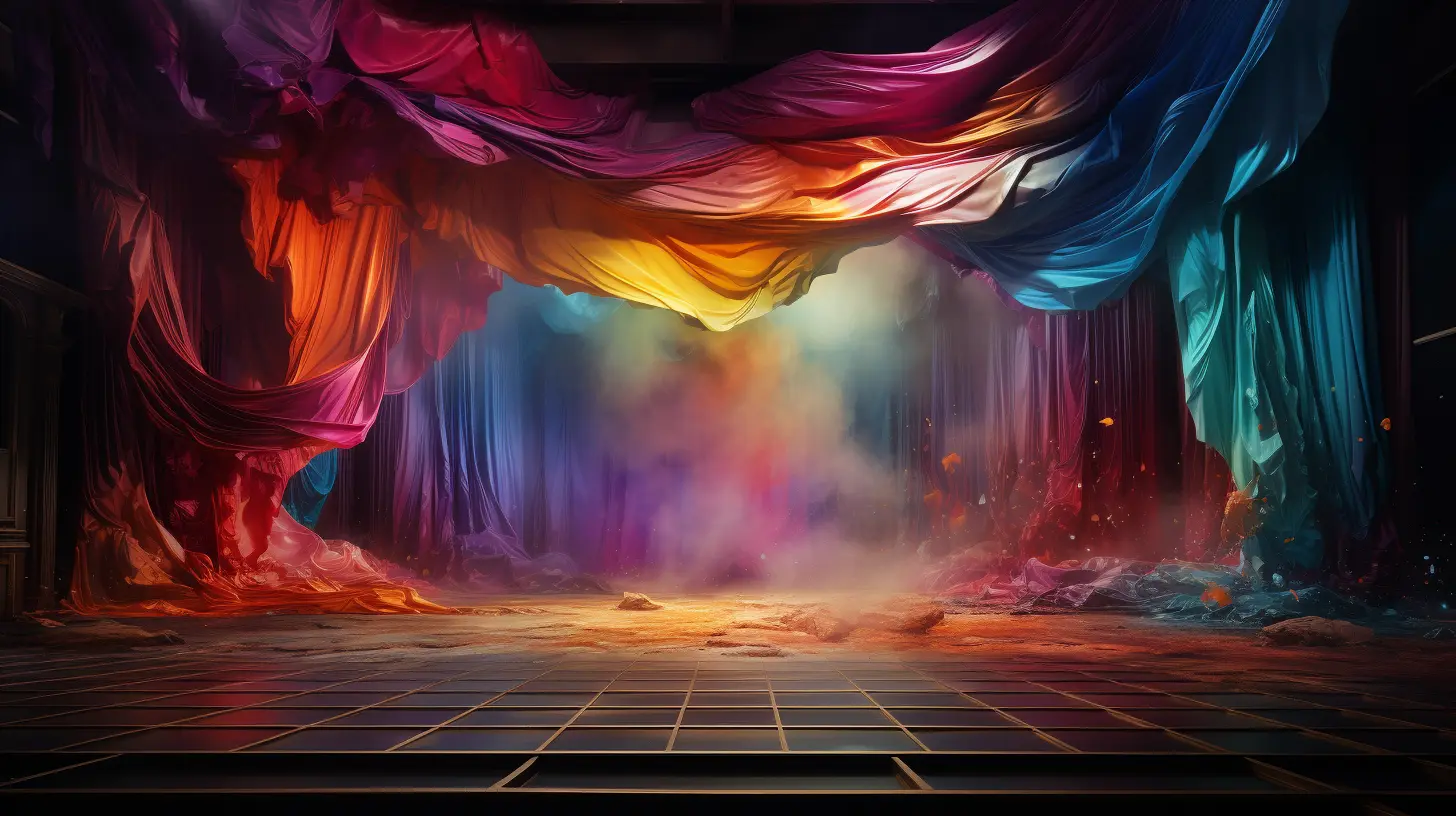 a colourful stage